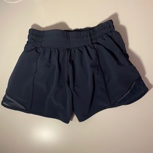 Lululemon Navy Hotty Hot Low-Rise Lined Short 4"